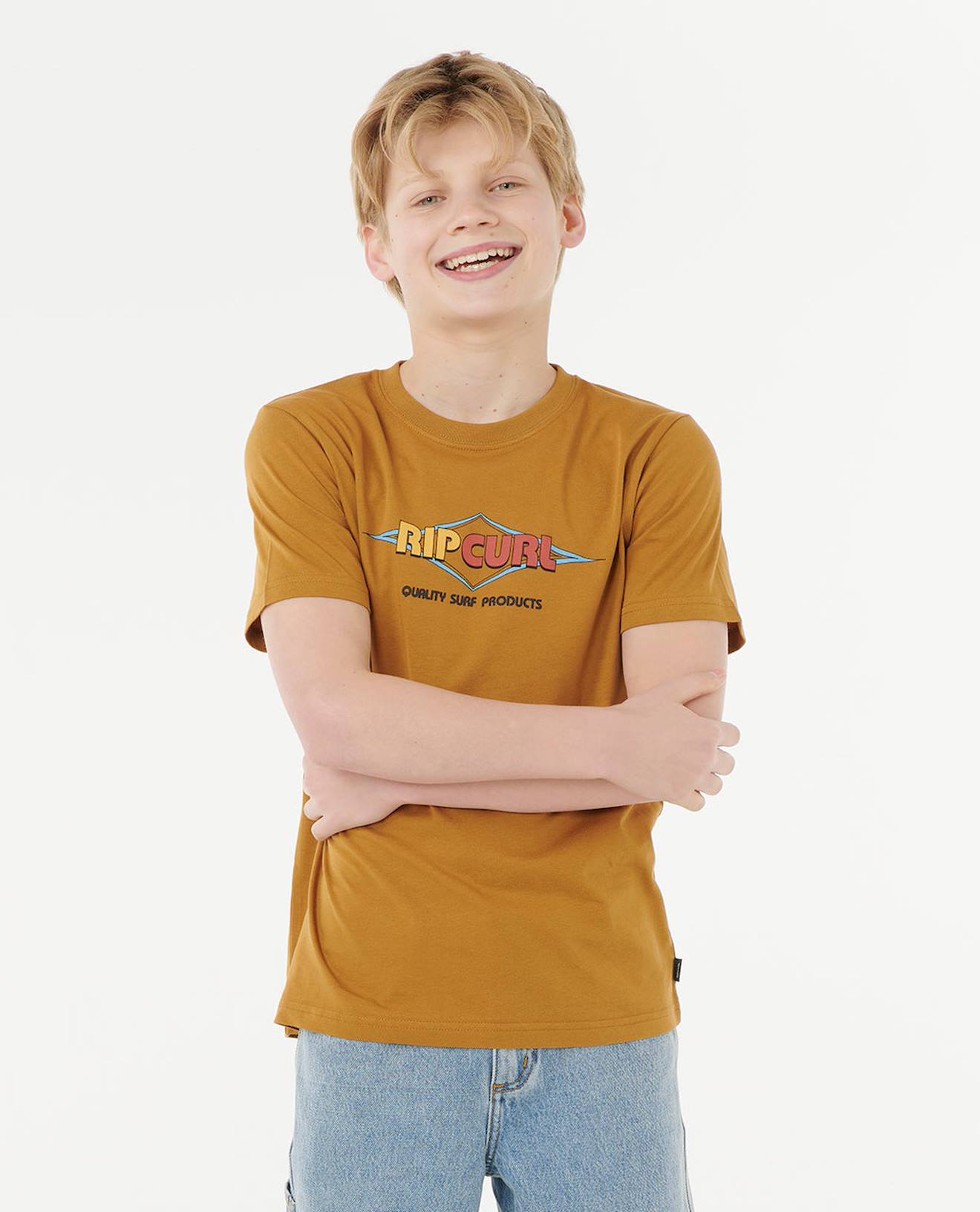 T-shirt À Manches Courtes Surf Revival Logo Enfant Bronze