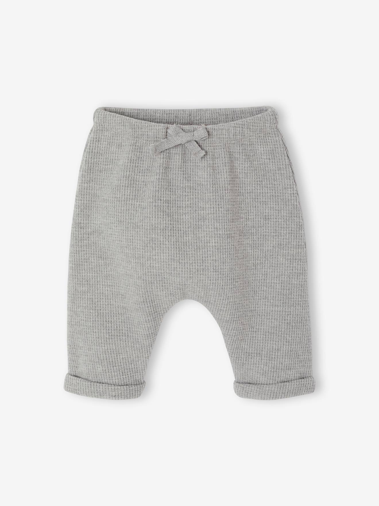 Pantalon naissance garçon gris chiné