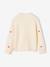 Pull fille manches longues col rond écru+marine+rose 2 - vertbaudet enfant 
