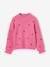Pull fille manches longues col rond écru+marine+rose 10 - vertbaudet enfant 
