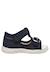 Sandales à bout ouvert « open toe » en tissu paros Bleu foncé- 1 - vertbaudet enfant 