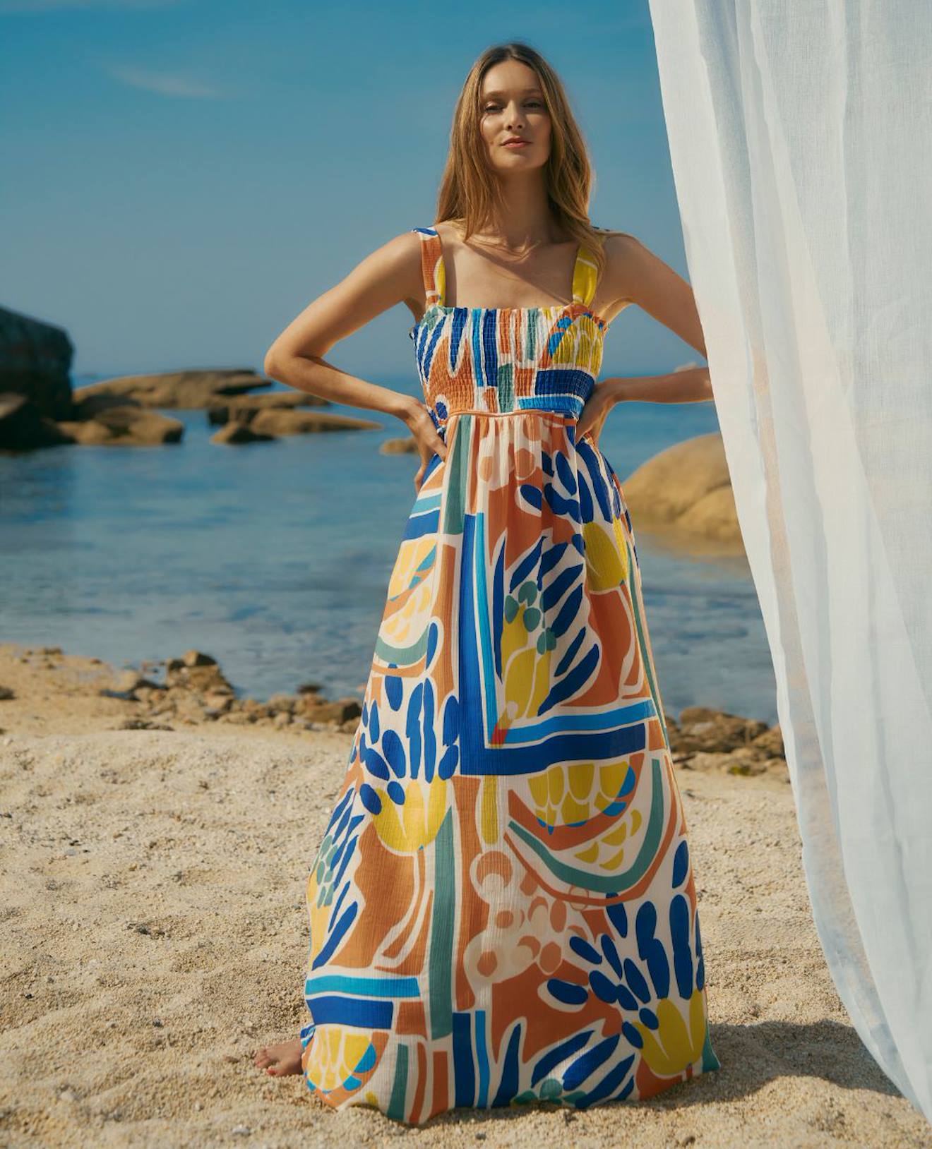 Robe Longue De Grossesse Et D'allaitement Naïade Multico Robe Longue De Grossesse Et D'allaitement Naïade Multico