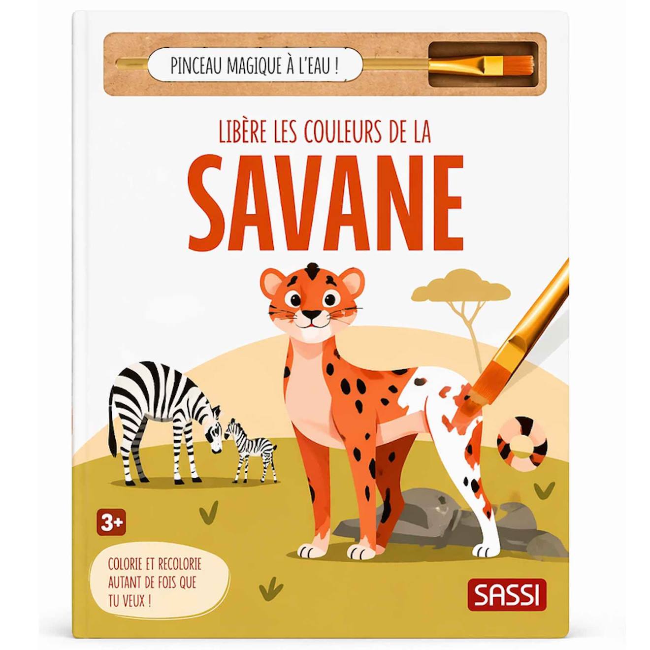 Coloriage À L'eau Pinceau Magique Savane