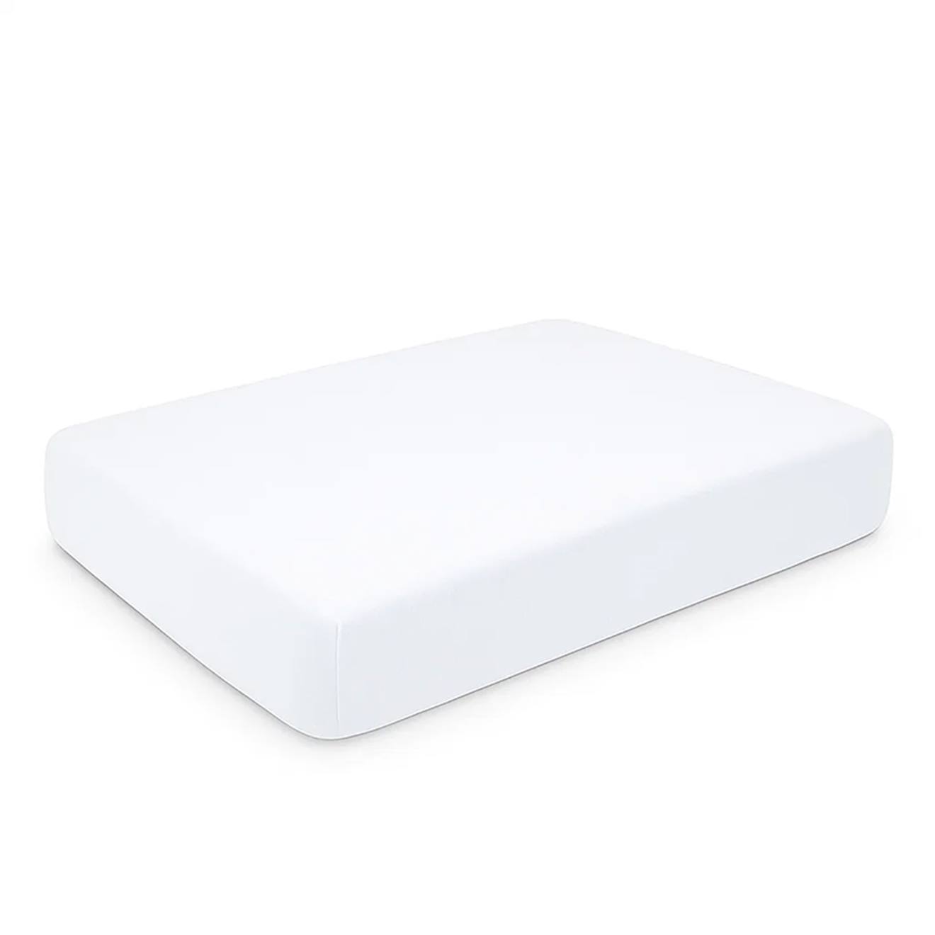 Drap Housse En Popeline De Coton Bio Blanc Blanc