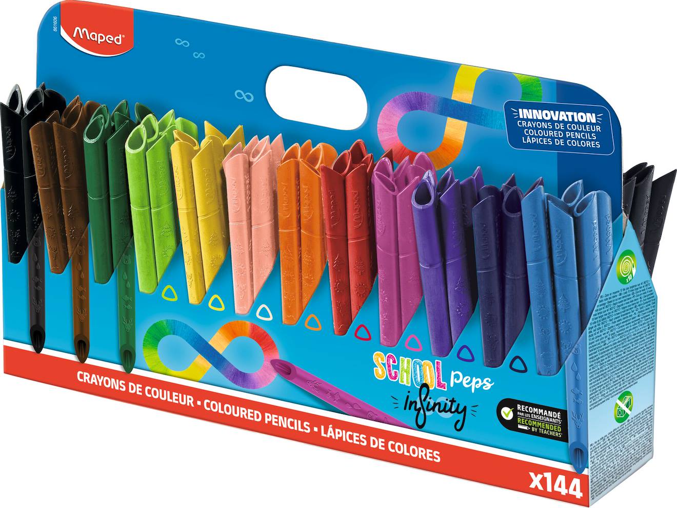 Crayons De Couleur School Peps Infinity Multicolore
