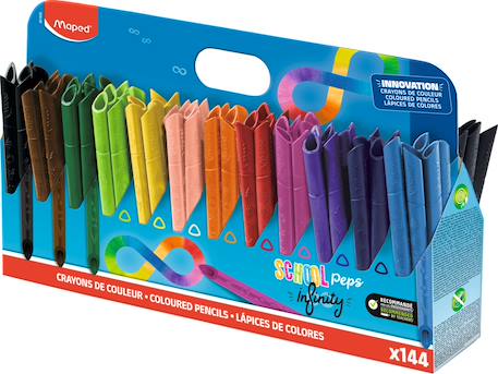 Fille-Crayons de couleur school peps infinity