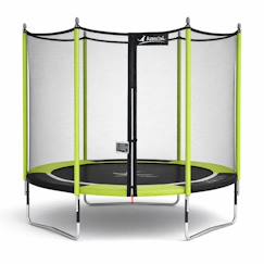 Jouet-Trampoline jardin ø 300?cm + filet de sécurité - jumpi 300 - noir/vert