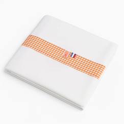 Drap plat en popeline de coton bio blanc  - vertbaudet enfant