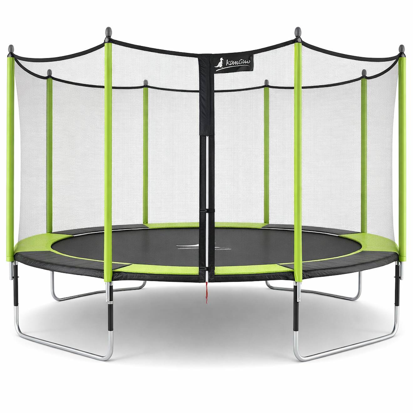 Trampoline Jardin Ø 430?cm + Filet De Sécurité - Jumpi 430 - Noir/vert Vert