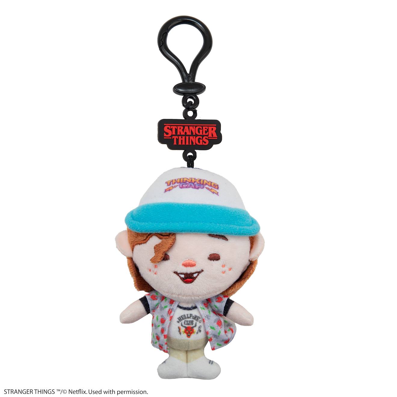 Porte-clés Peluche Dustin Henderson - Stranger Things Blanc