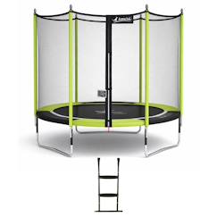 Jouet-Trampoline jardin ø 300?cm + filet + échelle - jumpi 300 - noir/vert