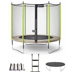 Jouet-Trampoline ø 250?cm + filet + échelle + bâche + kit d'ancrage - jumpi 250