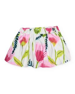 -Jupe pour fille en toile avec motif floral