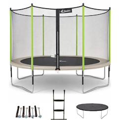 Jouet-Trampoline ø 360?cm + filet + échelle + bâche + kit d'ancrage - jumpi 360