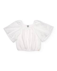 Blouse fille en maille avec manches amples  - vertbaudet enfant