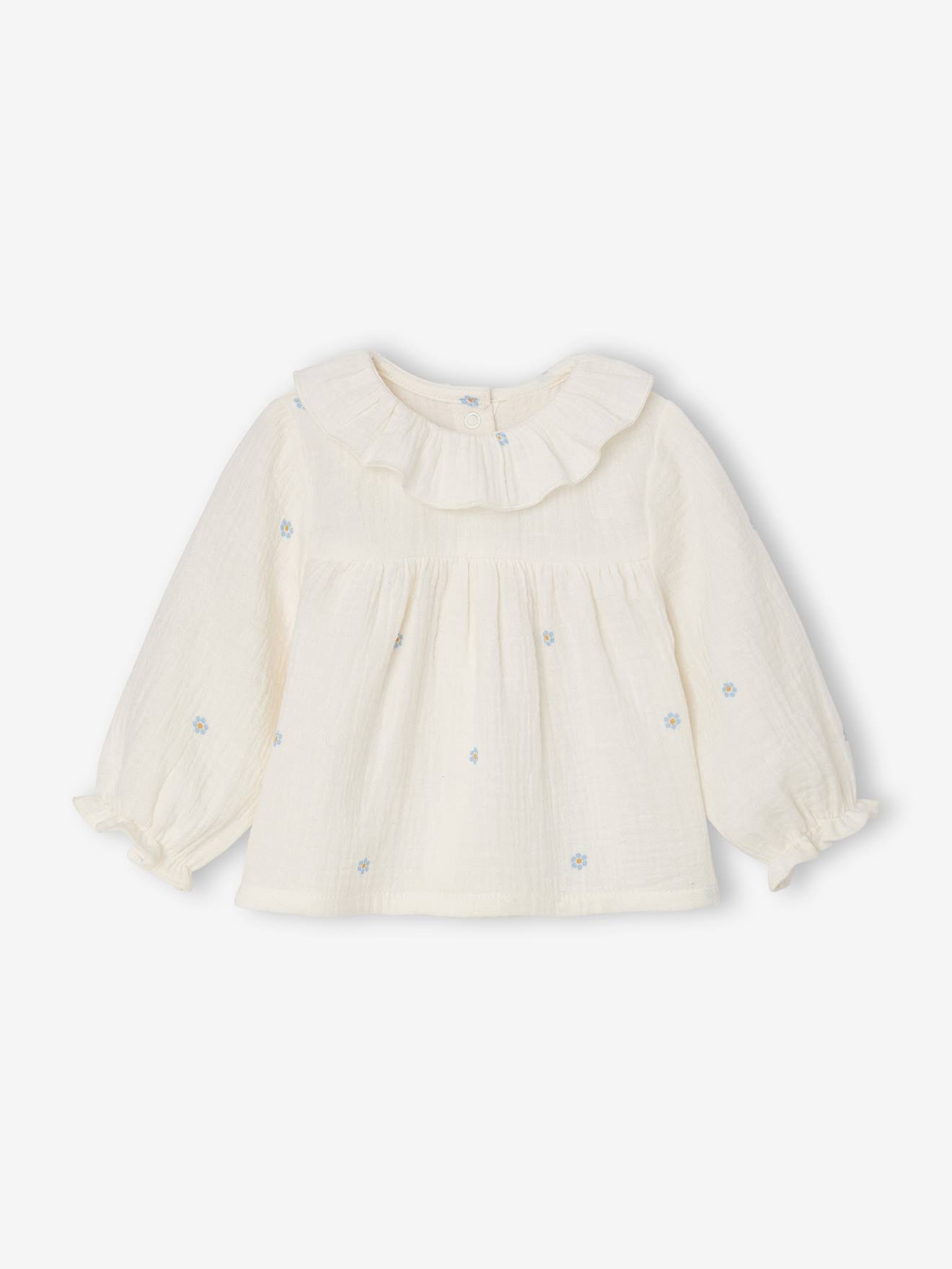 Blouse manches longues bébé écru