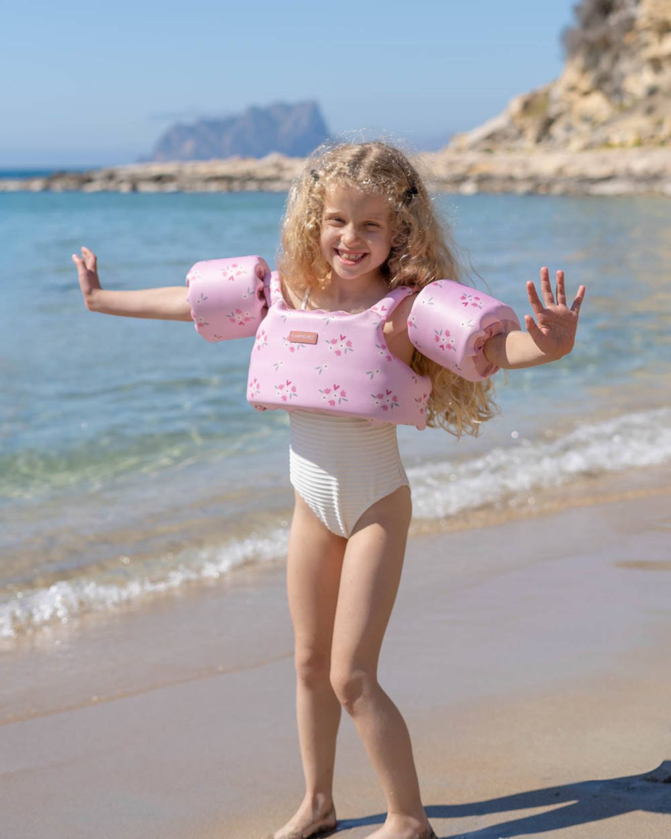 Gilet De Natation Avec Brassards Enfants Pink