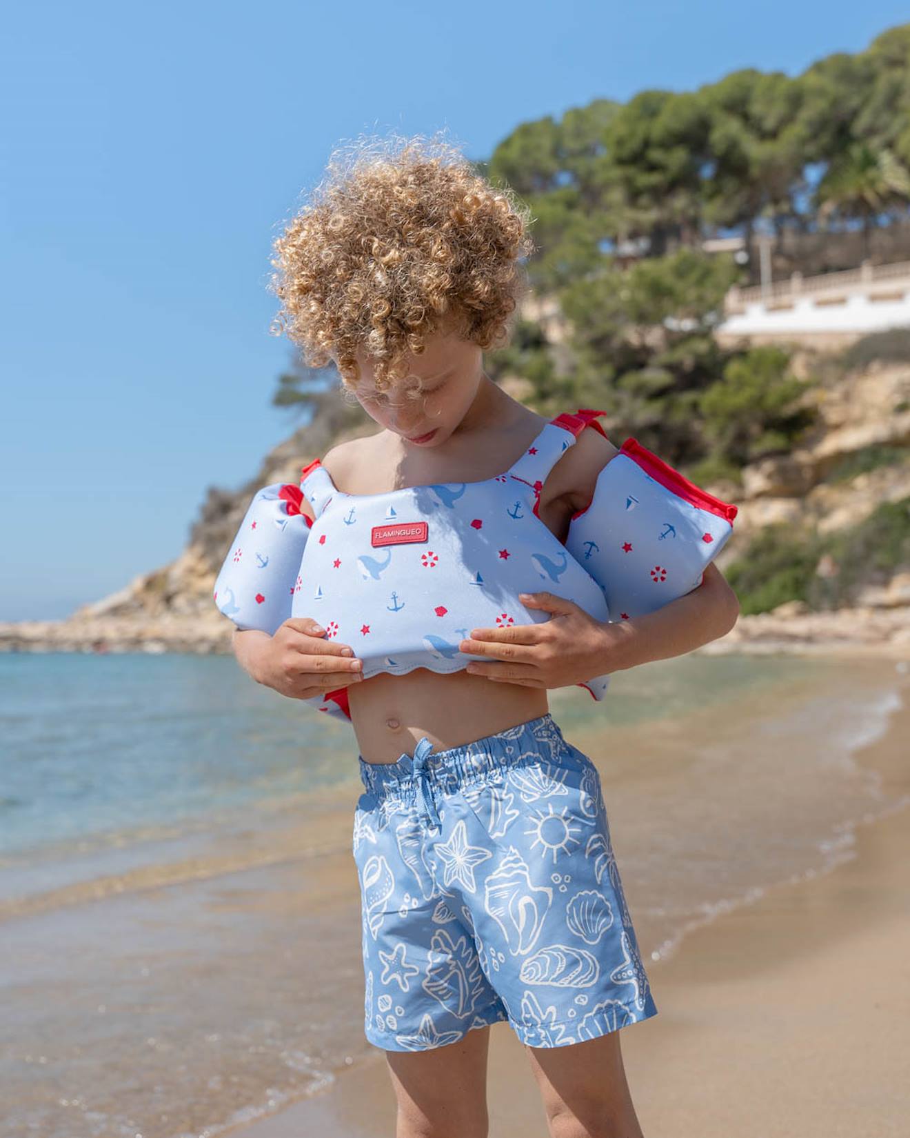 Gilet De Natation Avec Brassards Enfants Blue