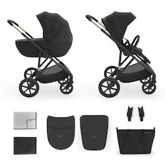 Puériculture-Poussette-Poussette évolutive 2 en 1 suspension améliorée pour enfants à 22 kg