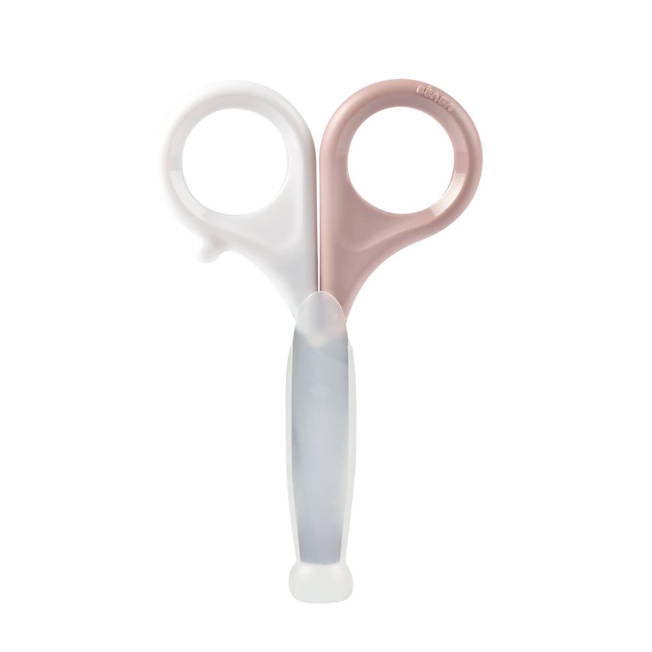 Ciseaux Coupe-ongles Pour Bébé Avec Bout Rond Rose Ancienne (Béaba) - Image 1