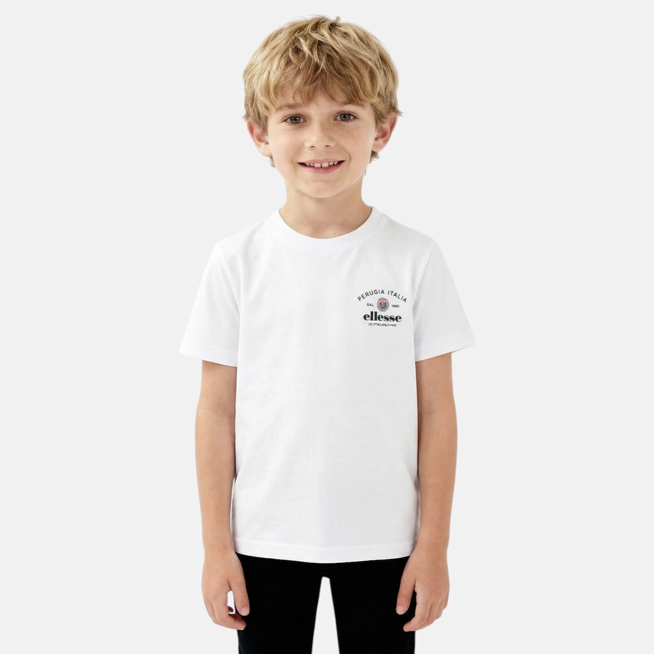 T-shirt Manches Courtes Garçon Avec Imprimé Blanc T-shirt Manches Courtes Garçon Avec Imprimé Blanc