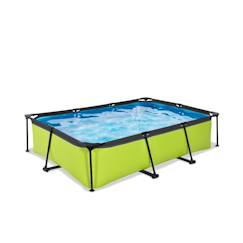 Jouet-Piscine tubulaire rectangulaire 300x200x65cm avec pompe filtrante