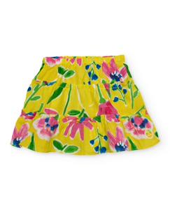 Jupe fille à imprimé floral et volants froncés superposés  - vertbaudet enfant