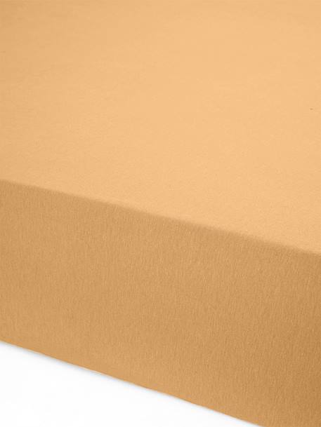 Lot de 2 draps-housses bébé en jersey extensible beige+blanc+bleu vert + blanc+gris + blanc+jaune curry+moutarde+rose pâle + blanc+vert sauge 13 - vertbaudet enfant 
