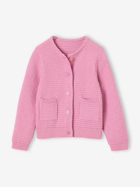 Gilet fille boutonné lilas 2 - vertbaudet enfant 