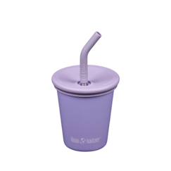 Puériculture-Repas-Vaisselle, coffret repas-Gobelet en inox 296 ml avec couvercle à paille
