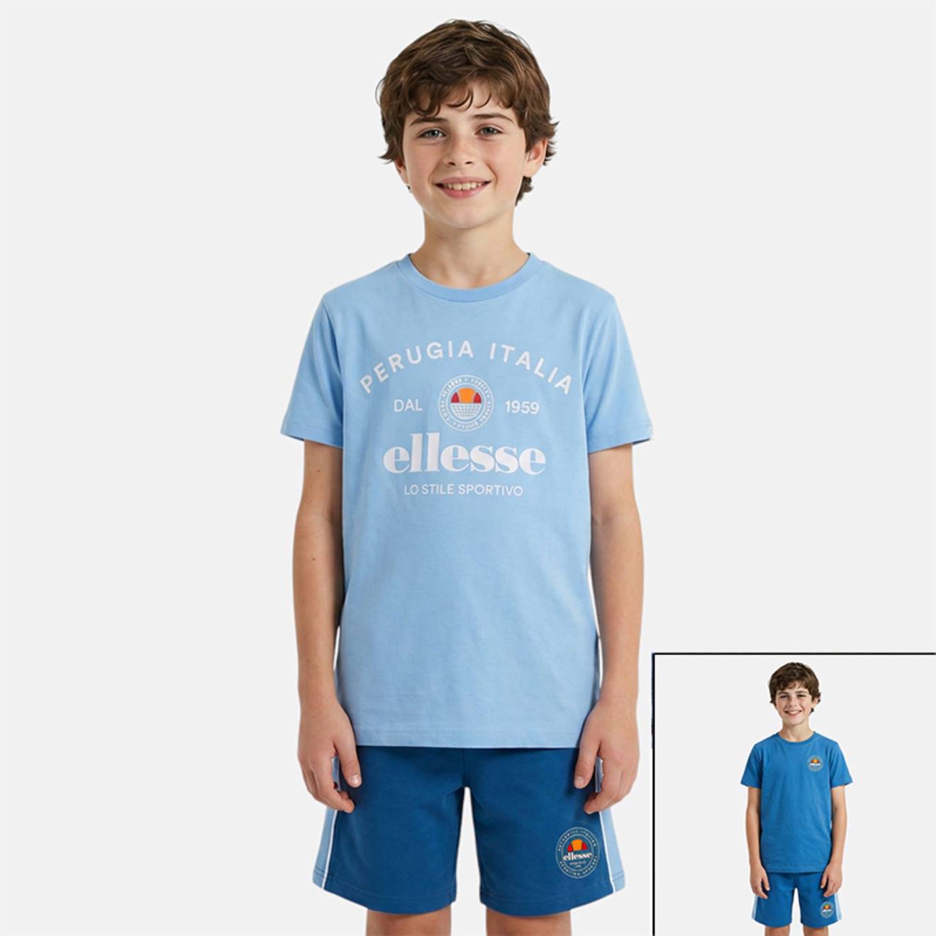 Pack De 2 T-shirts Et Short Garçon Bleu