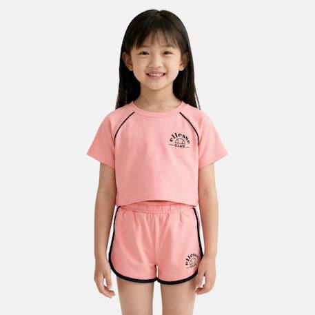 T-shirt avec logo et short fille  - vertbaudet enfant