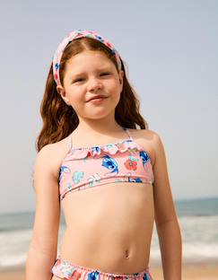 Maillot de bain 2 pièces avec motif stitch et volants  - vertbaudet enfant