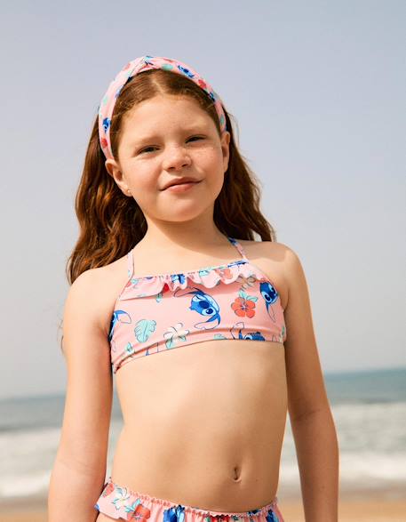 Maillot de bain 2 pièces avec motif stitch et volants  - vertbaudet enfant