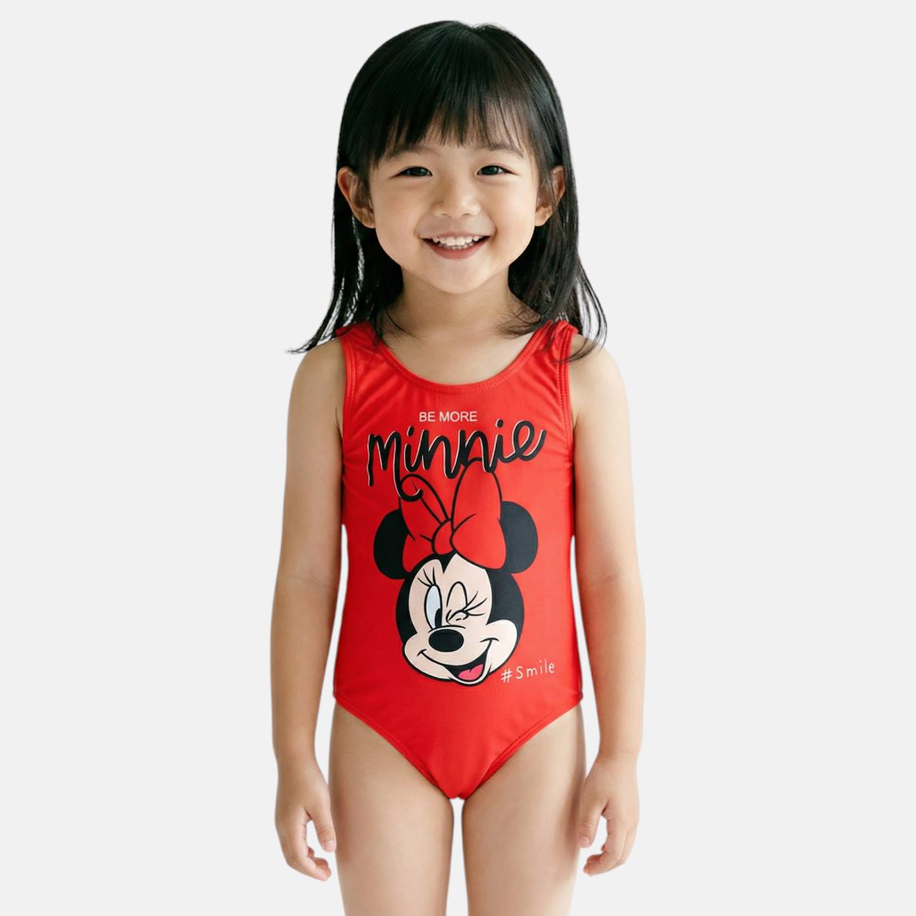 Maillot Enfant Une Pièce Rouge Motif Personnage Minnie Rouge
