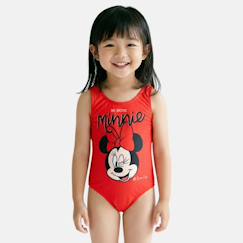 Maillot enfant une pièce rouge motif personnage minnie  - vertbaudet enfant