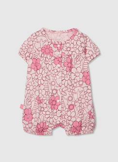 Pyjama bébé imprimé fleurs coton  - vertbaudet enfant