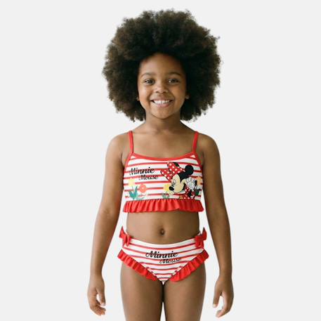 Maillot de bain fille 2 pièces motif minnie  - vertbaudet enfant