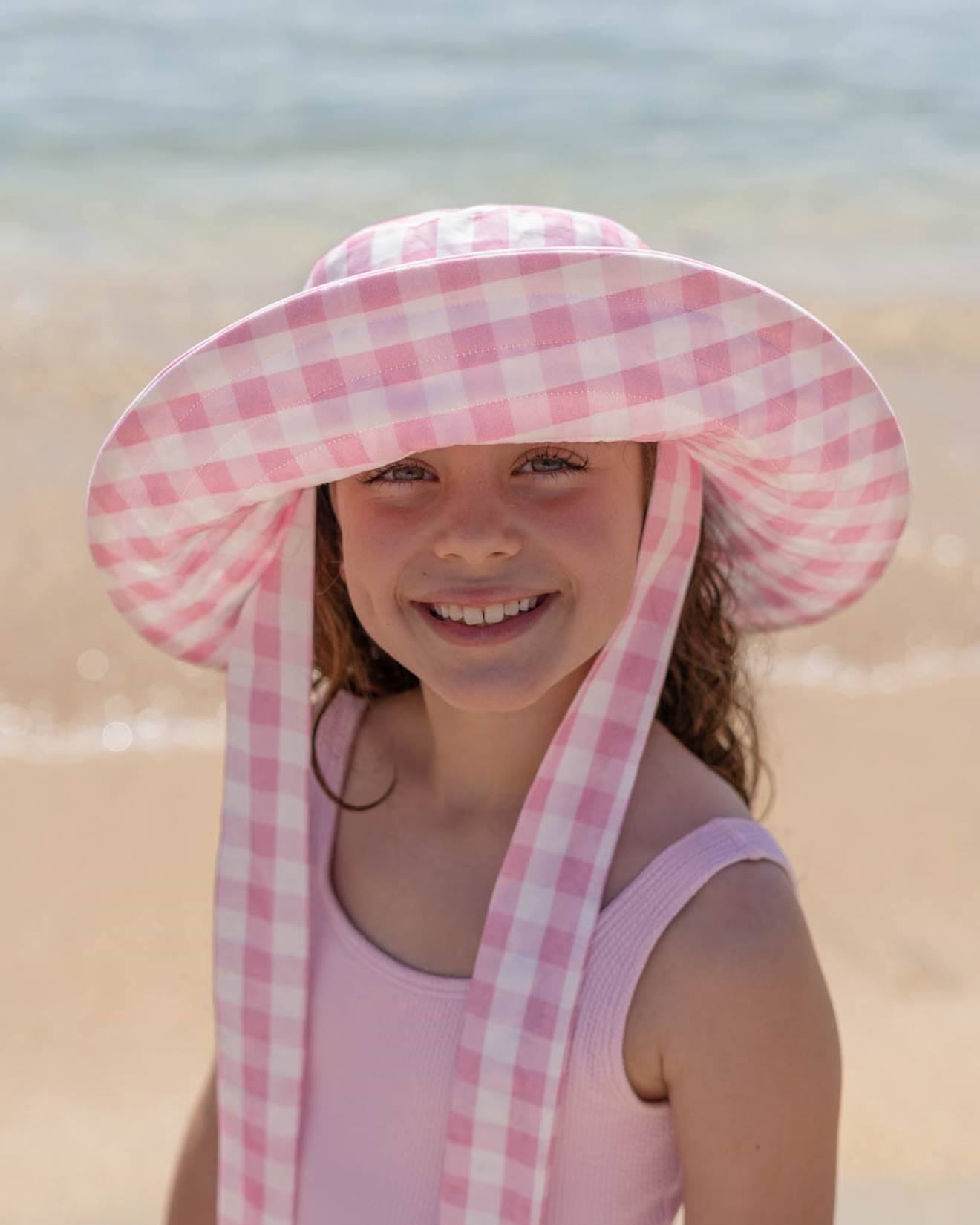 Chapeau Enfant En Coton Protection Soleil Violet