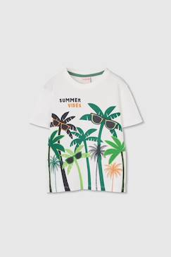 T-shirt enfant imprimé palmier  - vertbaudet enfant