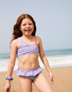 Maillot de bain 2 pièces avec volants + chouchou  - vertbaudet enfant