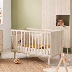 Chambre et rangement-Lit évolutif 70x140 sur pieds- little big bed en bois décor hêtre cendré - opaline