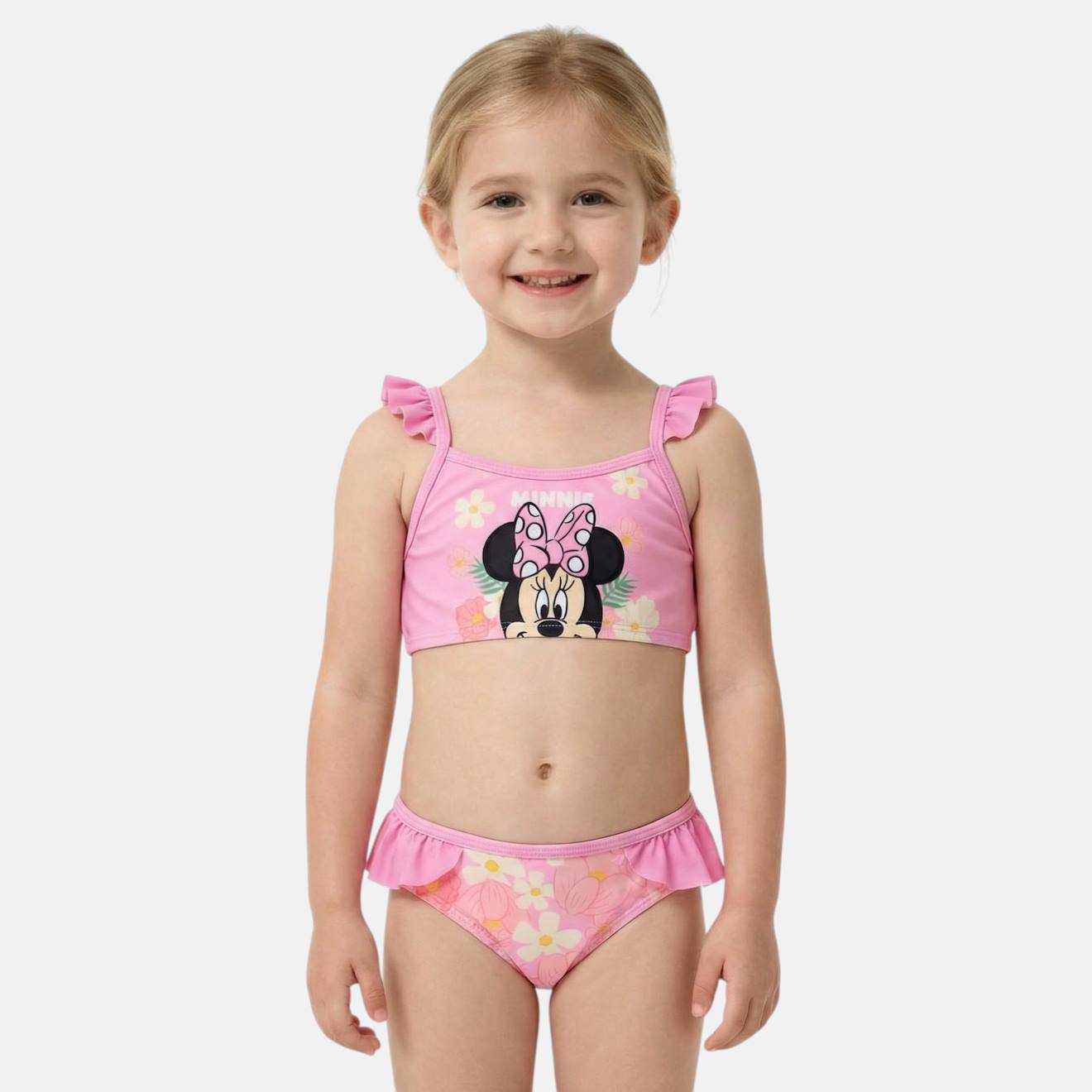 Maillot De Bain Fille 2 Pices Fleurs Minnie Rose 12 €