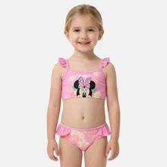 -Maillot de bain fille 2 pièces à fleurs minnie