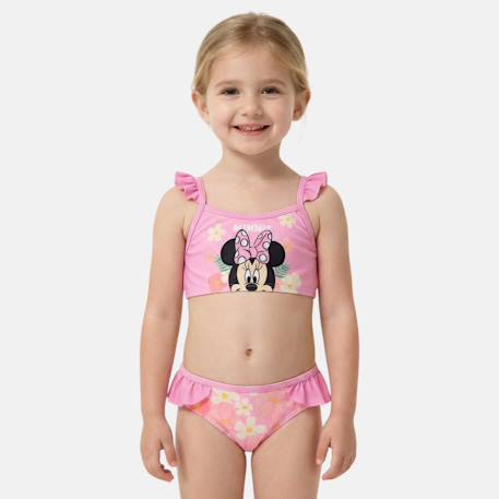 Maillot de bain fille 2 pièces à fleurs minnie  - vertbaudet enfant