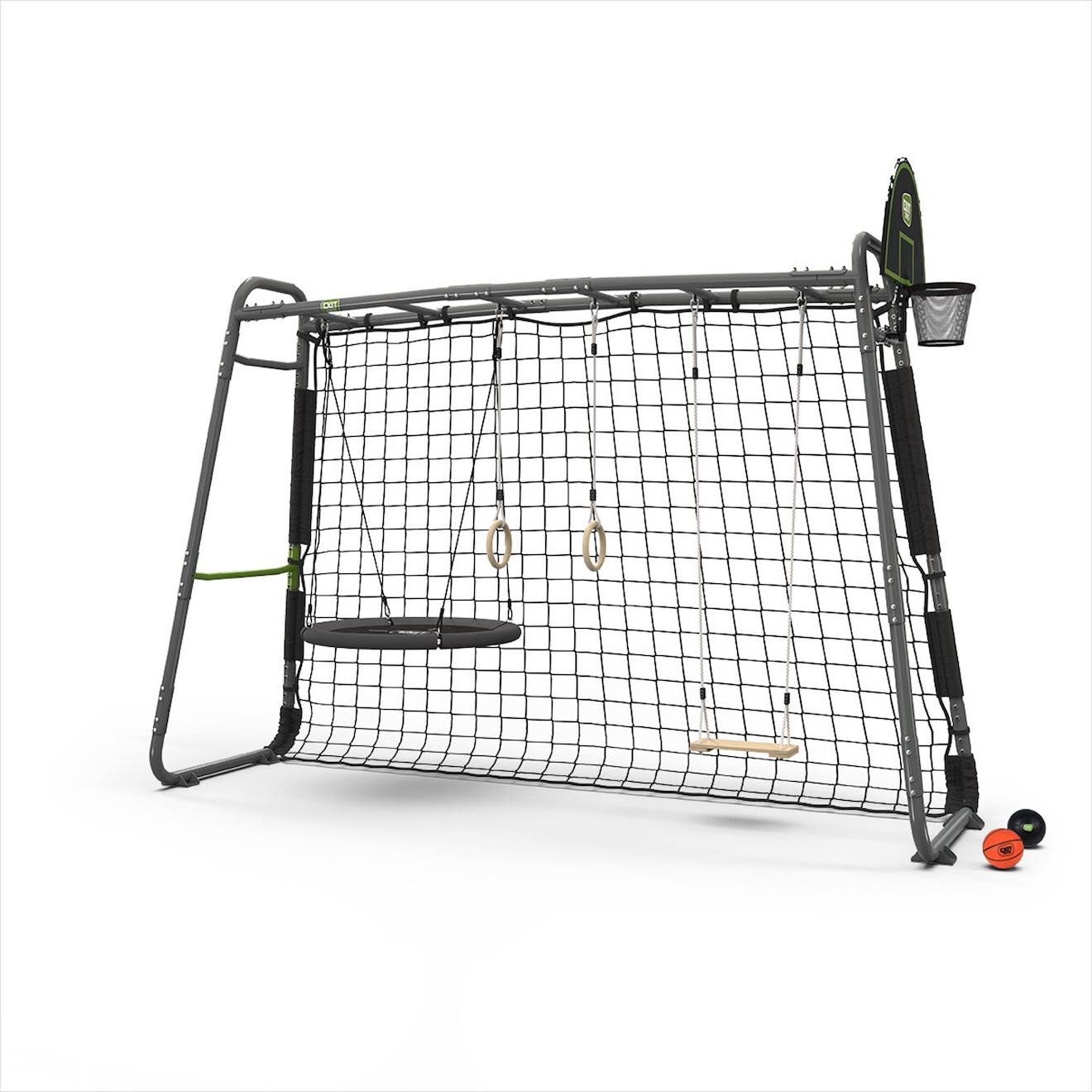 Portique Monkey Bar Enfant Extérieur Métal - Aire De Jeux Getset Mb305 Gris