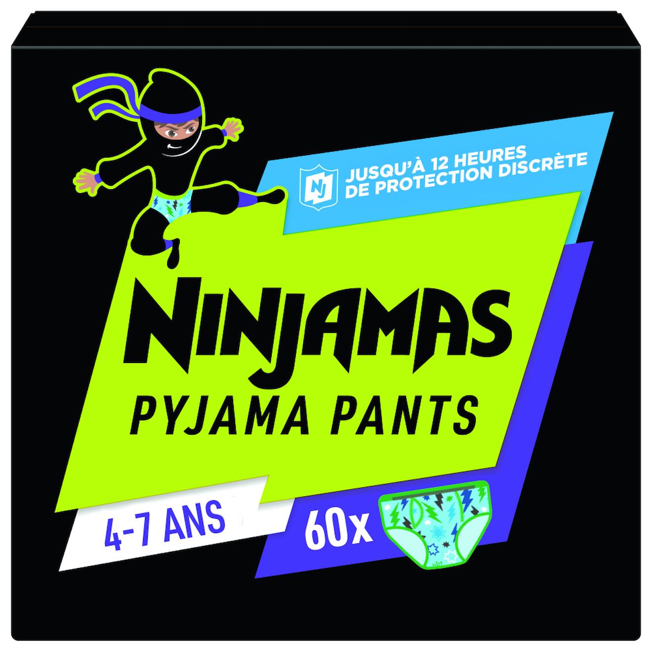 Ninjamas Pyjama Pants Garçon, 60 Sous-vêtement De Nuit, 4-7 Ans, Paquet 1 Mois Multicouleur