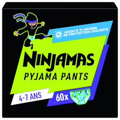 Ninjamas pyjama pants garçon, 60 sous-vêtement de nuit, 4-7 ans, paquet 1 mois  - vertbaudet enfant