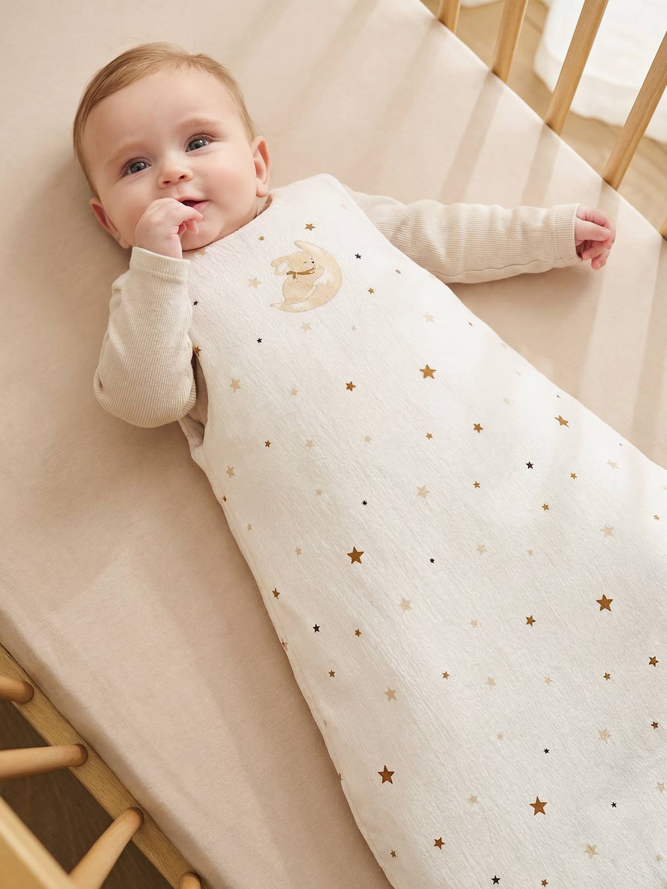 Gigoteuse jersey gauffré bébé écru