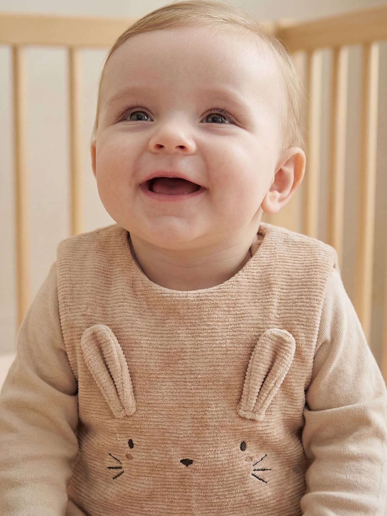 Gigoteuse bébé velours côtelé beige (Vertbaudet) - Image 1